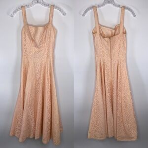 Fred Perlberg Pink Lace Romantic Dress Size 12